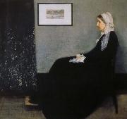 James Abbott Mcneill Whistler arrangemang i gratt och svart nr 1 konstnarens moder France oil painting artist
